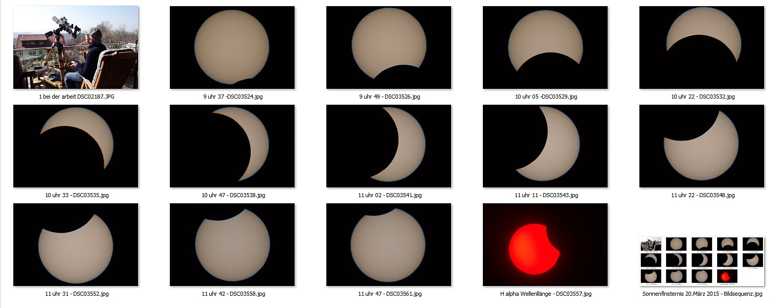 Sonnenfinsternis 20.M�rz 2015 - Bildsequenz